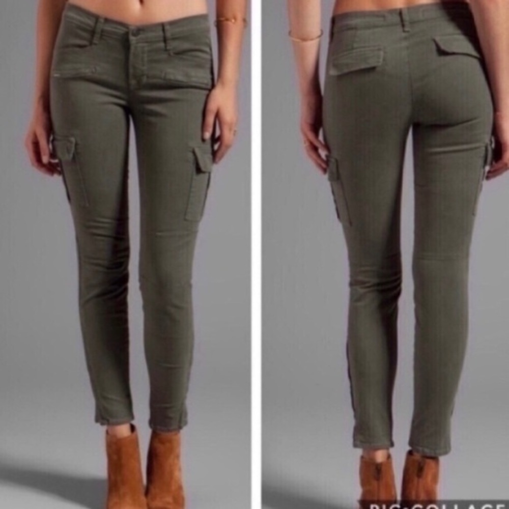 J Brand Grayson Cargo In Vintage Olive Pants SZ 25